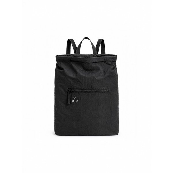 아일렛 크링클 스트링 백팩 Eyelet Crinkle String Backpack Black