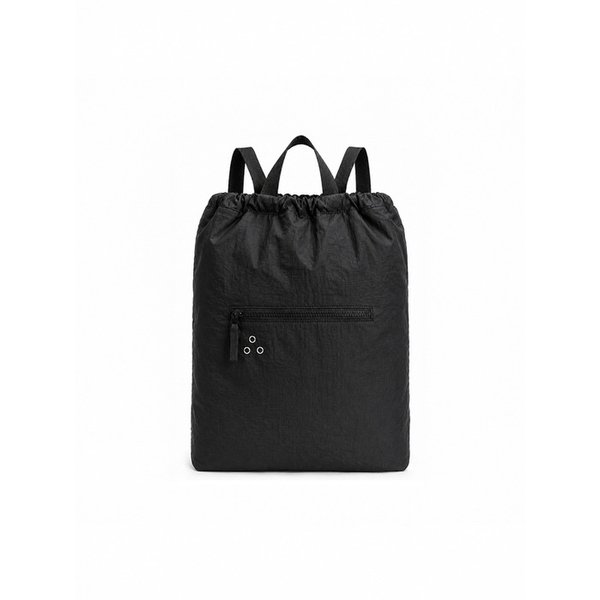 아일렛 크링클 스트링 백팩 Eyelet Crinkle String Backpack Black