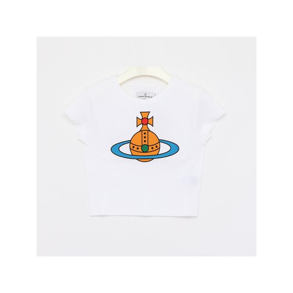 26SS ORB 빅 프린트 베이비 페루 반팔 여성 티셔츠 1G010018 J009C A401