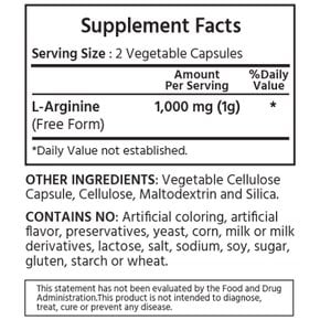 [해외직구] 2병 마이라이프 내추럴스 L-아르기닌 1000 mg 180정