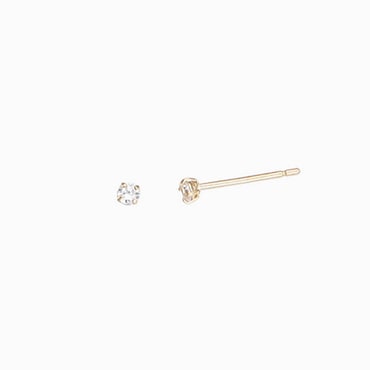 로이드 5K 라운드 큐빅 2MM 귀걸이 LPHO1A02H