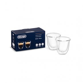 델롱기(DeLonghi) 더블 월 글라스 에스프레소 60ml(2개 세트) DWG2S-060 투명