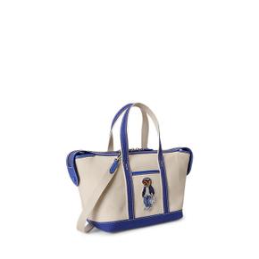 여성 폴로 베어 캔버스 미니 쇼퍼 토트(WAPOBAG0G620493400)