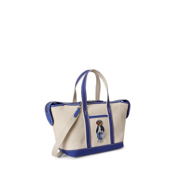 여성 폴로 베어 캔버스 미니 쇼퍼 토트(WAPOBAG0G620493400)