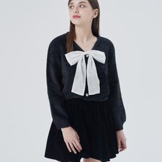 / Black Pong Pong Lovely Ribbon Soft Cardigan