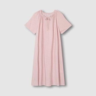 JAJU 여 레이온 도트 반팔 파자마 원피스 J206203060065