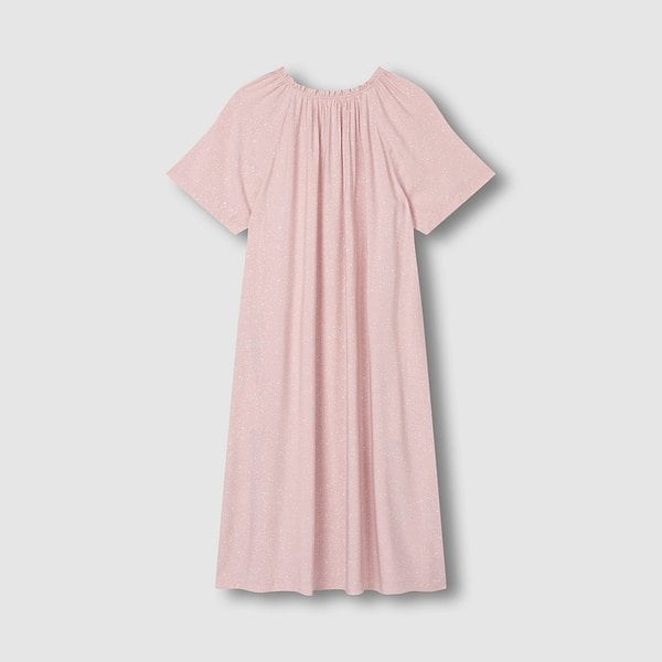 여 레이온 도트 반팔 파자마 원피스 J206203060065