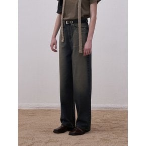 Essential Regular denim pants_Dark Beige