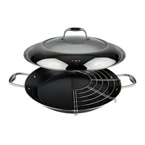 블랙큐브 IH 세라믹 36cm 멀티팬 파에야+스트레이너+뚜껑 더블코팅 인덕션가능