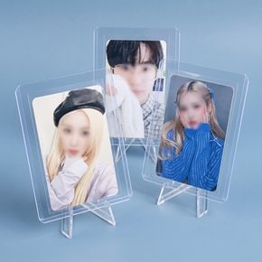 아크릴 액자 받침대 투명 포카 탑로더 사진 포토 카드 다용도 거치대
