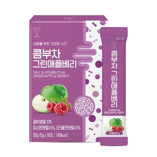 데이앤 콤부차 그린애플베리 5g 10포 1박스