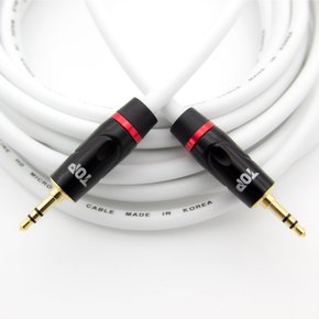 국산 3.5 스테레오 AUX 케이블 화이트 0.5M HT-TP691