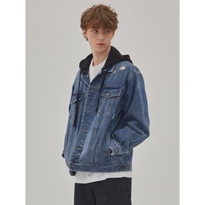 DENIM HOOD TRUCKER JACKET_DETACHABLE HOOD