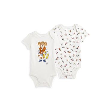 폴로 랄프 로렌 랄프 로렌 베이비 남아 폴로 베어 코튼 바디수트 투팩(CWPO2STI0520090999)