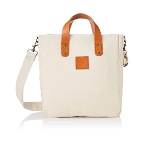 일본 리 에코백 Lee Tote Bag Thick Cotton Canvas x Luxury 레더 Cowhide 2Way Shoulder M 1446