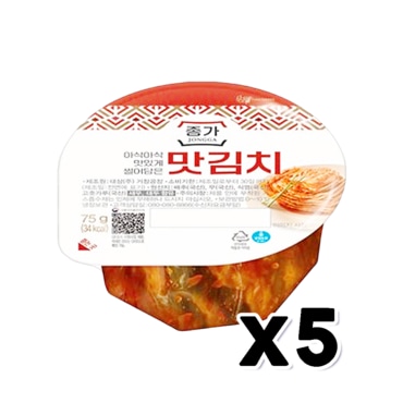  종가집 썰어담은 맛김치 75g x 5개