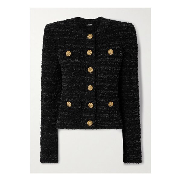 셔닐 트위드 재킷 블랙 46376663162910938