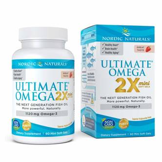 노르딕내추럴 [해외직구]Nordic Naturals Omega2X Ultimate 노르딕 네츄럴스 얼티메이트 오메가2X 딸기향 1120mg 60미니소프트겔