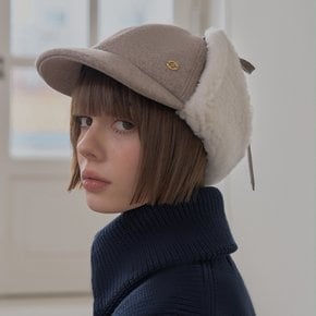 WOOL EARFLAP CAP_Cocoa