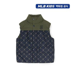 24FW 다이아 모노그램 아웃도어 자카드 다운 조끼 클리블랜드 가디언스 7ADVRM146-45NYD