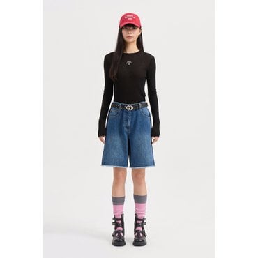 럭키슈에뜨 25FW 시스루 슬림핏 긴팔 티셔츠 LQTAW25900(온라인전용)
