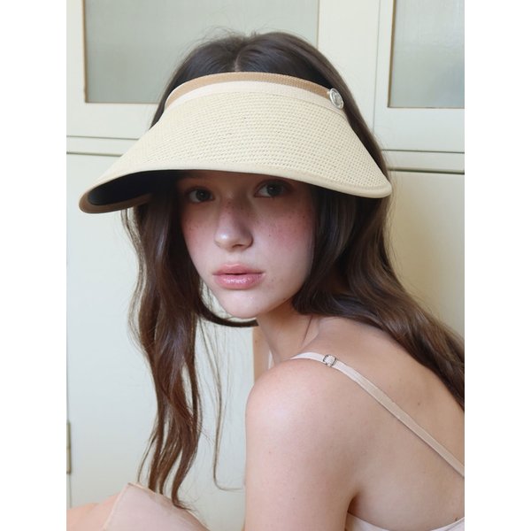 Mellow Sun Visor Hat_ivory