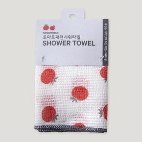 토마토패턴 샤워타월