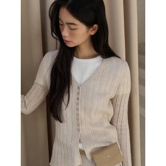쎄씨 풀버튼 트임 가디건 라이트베이지 C029