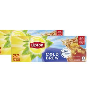 [해외직구] Lipton 립톤 콜드 브루 아이스 홍차 티백 22입 2팩