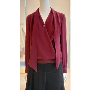 [여주점] [더 아이잗] 여성 타이 브이넥 랩 블라우스(IPAA0BL051)