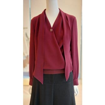 더아이잗 [여주점] [더 아이잗] 여성 타이 브이넥 랩 블라우스(IPAA0BL051)