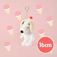 [피너츠] 16cm 스누피 바닐라 아이스크림 인형 키링