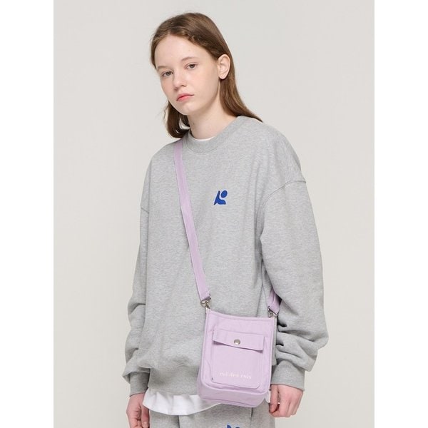 탭 스퀘어 미니 숄더 크로스백 (라벤더)