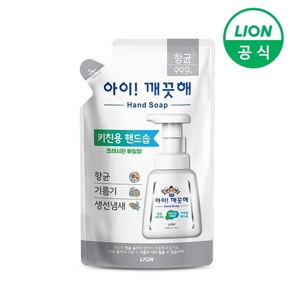 아이깨끗해 주방용 핸드워시 바질향 200ml 리필 1개