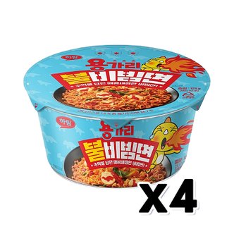  하림 용가리 불비빔면 큰컵라면 125g x 4개