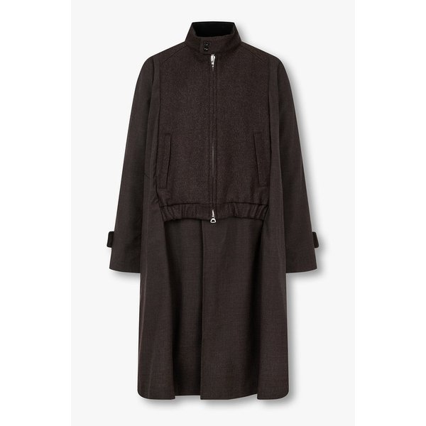 남성 멜턴 레이어드 슈팅 코트 (초코) 6425305501000