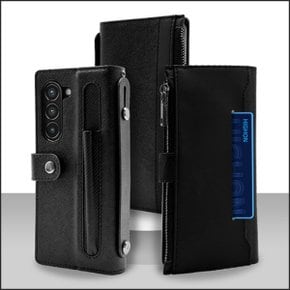 갤럭시 Z폴드6 Z폴드5 휴대폰 다이어리 케이스 정품 하이온 스트랩 S펜수납 카드수납 지퍼형수납