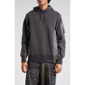 4120587 Sacai Sponge Mixed Media Hoodie