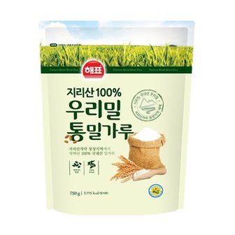  [푸른들마켓][해표] 우리밀통밀가루750g