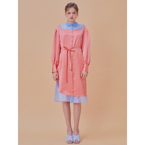 Dramatic Shirts Dress _ Orange