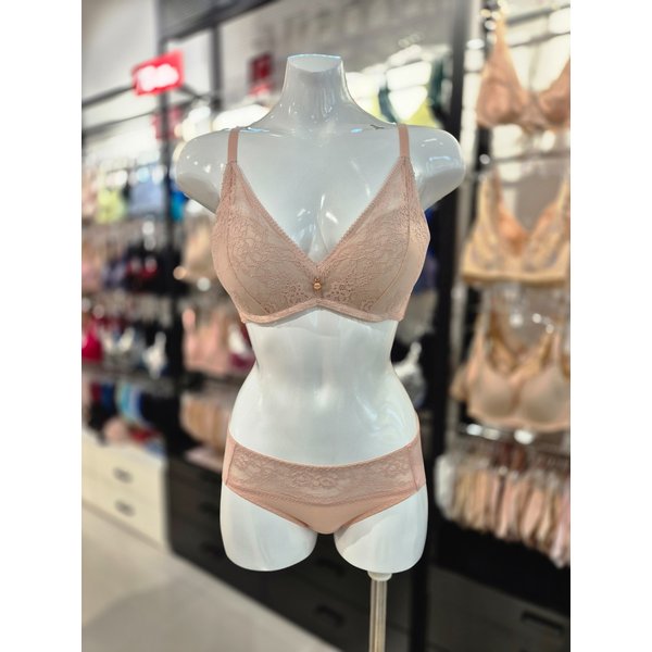 [시흥점] S 비너스 ) 24aw 감각노와이어 브라, 헴팬티 세트 [VBRW424/VPTW424H-SK]