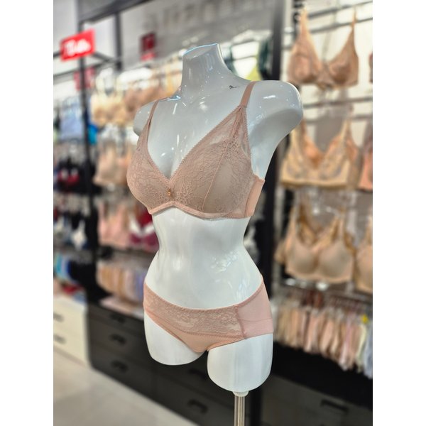 [시흥점] S 비너스 ) 24aw 감각노와이어 브라, 헴팬티 세트 [VBRW424/VPTW424H-SK]