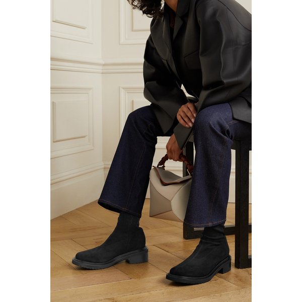바이파 Kah Stretch-suede Ankle Boots 블랙 13452677150905467