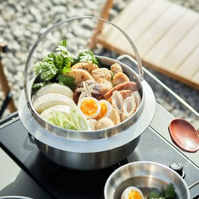 통3중 스테인레스 아웃백 칼드런 밥솥 전골냄비 20cm