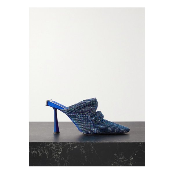 베네데따 부르치케스 골리아르다 크리스털 장식 체인메일 뮬 블루 1647597277838063