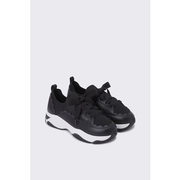 슈콤마보니 Wave knit sneakers(black) DG4DS24007BLK