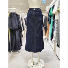 OVLR 머메이드 뒷밴딩 데님 스판 스커트 vvcms5f7391