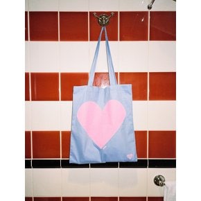 Big Heart Canvas Bag - Sky