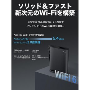 [Amazon.co.jp WiFi LAN WiFi6 160Mhz AX5400 4804 + 574Mbps WPA3 EasyMesh Archer AX73V