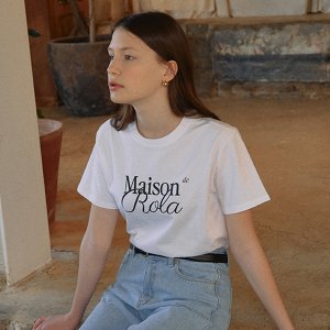 로라로라 MAISON DE ROLA HALF T-SHIRTS WHITE